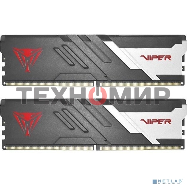 Оперативная память Patriot Viper Venom, DDR5, 64GB (2x32GB), 5200MHz, CL40, DIMM, с радиаторами, черный