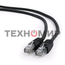 Патч-корд UTP Cablexpert cat.6, 1м, литой, многожильный, черный