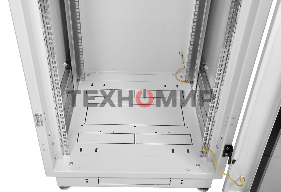 Шкаф телекоммуникационный напольный 42U (600x800) дверь стекло, черный (ШТК-М-42.6.8-1ААА-9005) (3 коробки)