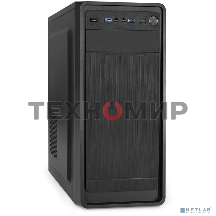 Компьютерный корпус Miditower ExeGate EX287372RUS XP-332UC-XP350 (ATX, XP350 с вент. 12см, 2*USB 3.0+1*TypeC, аудио, черный)