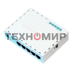 Роутер MikroTik RB750Gr3 hEX (RouterOS L4) with power supply and case 5 port 10/100/1000 гигабитный высокопроизводительный Ethernet