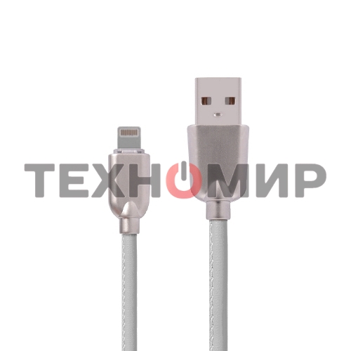 Кабель USB ACD-Allure Lightning - USB-A Кожа, 1м, белый