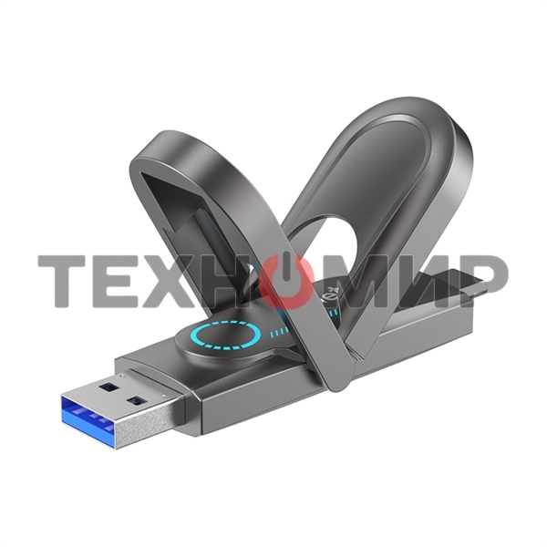 Флешка USB Netac US9 (NT03US9C-512G-32TA), 512Gb, USB 3.2 Gen2 Type-A/USB Type-C, R/W 1000/900, серебристый