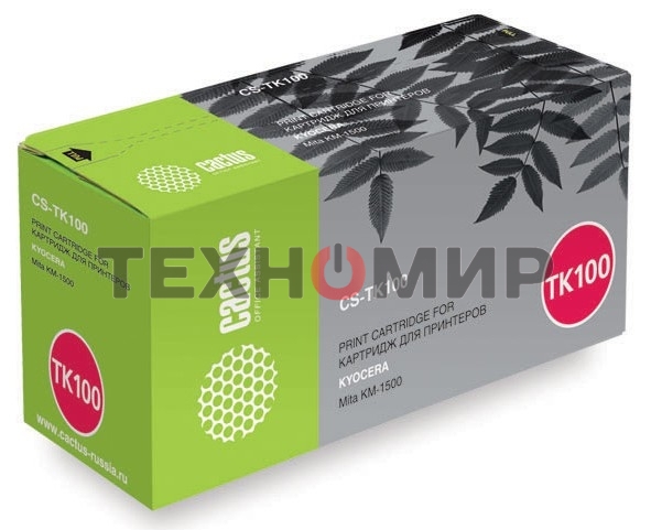 Картридж лазерный Cactus CS-TK100 черный (6000 стр.) для Kyocera Mita KM-1500/1815/1820