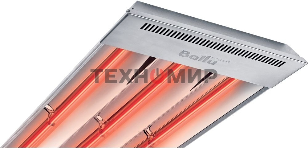Обогреватель инфракрасный Ballu BIH-Т-6.0 серый, 6000 Вт, 60 м2