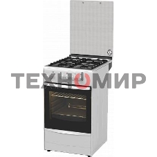 Плита газовая Darina 1B GM 341 107 W белый/черный, конфорок 4 шт, духовка 50 л, 50 см x 85 см x 56 см