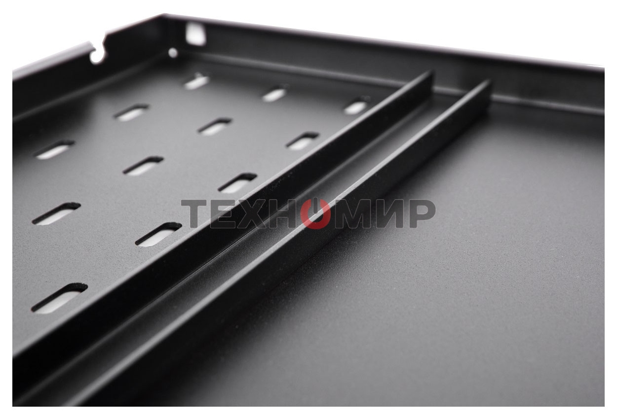 Полка аккумуляторная ЦМО СВ, усиленная, 1U, 25х496х580 мм (ВхШхГ), для шкафов и стоек, черный