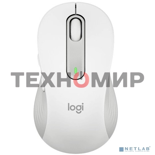 Мышь беспроводная Logitech Signature M650 L белый, 4000 dpi, радиоканал, Bluetooth, USB, кнопки - 5