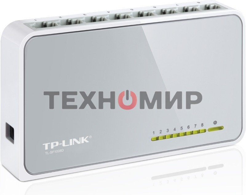 Коммутатор TP-Link SOHO TL-SF1008D Коммутатор 8-port 10/100M mini Desktop Switch, 8 10/100M RJ45 ports, Plastic case
