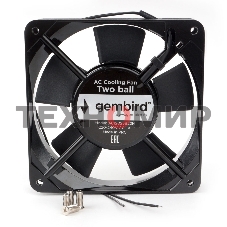 Вентилятор для корпуса Gembird черный, 120 мм, 2100 об/мин, 37.5 дБ, 2 pin