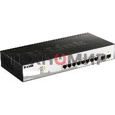 Коммутатор D-Link DGS-1210-10/F1A настраиваемый настольный 8x10/100/1000BASE-T