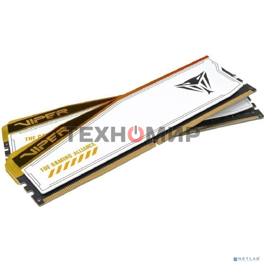 Оперативная память Patriot Viper Elite 5 TUF Gaming, DDR5, 48GB (2x24 GB), 6000 MHz, CL36, DIMM, радиатор, RGB, белый