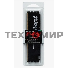 Оперативная память Kingston Fury Beast, DDR5, 32GB (1x32 GB), 6000 MHz, CL36, DIMM, радиатор, черный