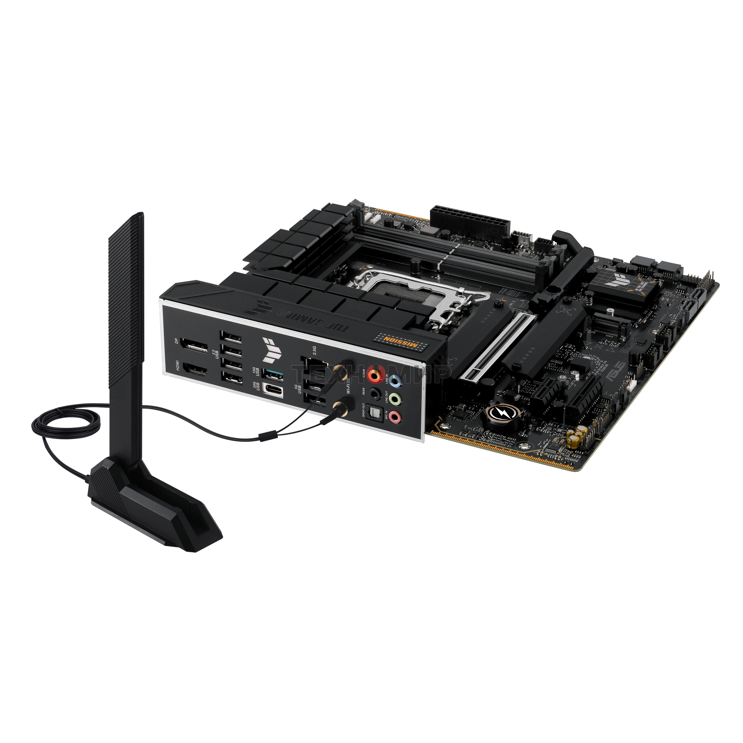 Материнская плата ASUS TUF GAMING B760M-PLUS WIFI II, LGA 1700, Intel B760, 4xDDR5, 4xSATA, 3xM.2, 1xPCIe 5.0 x16, 1xPCIe x4, 1xUSB-A 3.2 Gen 2, 2xUSB-A 3.2 Gen 1, 4xUSB 2.0, 1xUSB-C 3.2 Gen 2x2, 1x2.5Gb LAN, 5x3.5 мм, 7.1, Wi-Fi 6E, Bluetooth 5.3, mATX