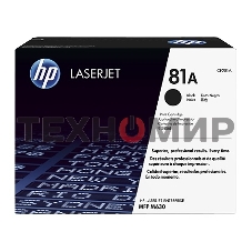 Тонер Картридж HP 81A CF281A черный для HP LJ Pro M630dn/f/h/z (10500 стр.)