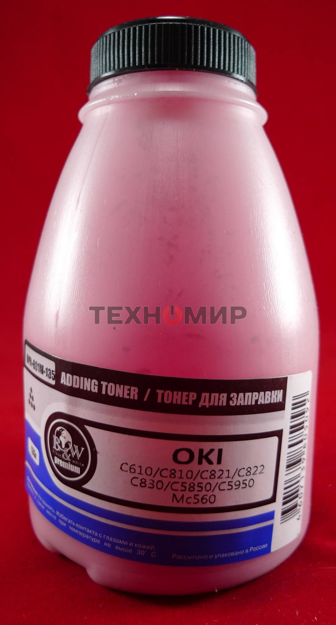 Тонер OKI C610/C810/C821/C822/C830/C5850/C5950/MC560 Magenta (фл., 135г) B&W Premium (Tomoegawa) - фас.России