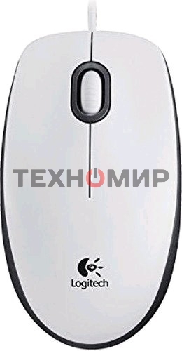 Мышь проводная Logitech M100 белый, 1000 dpi, USB, кнопки - 3