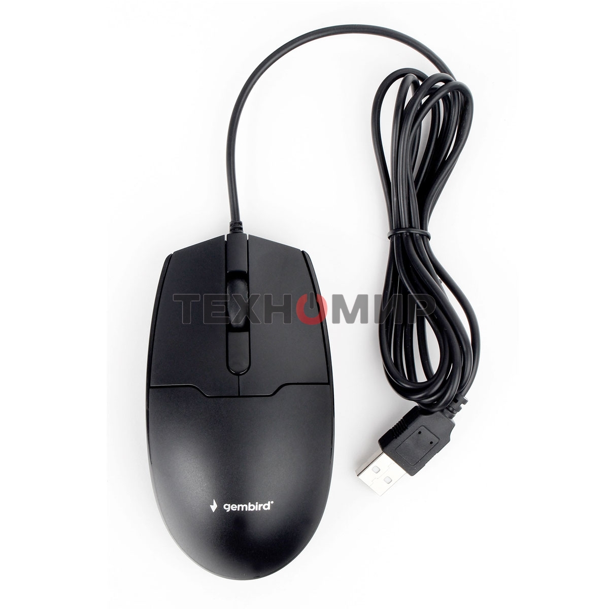Мышь проводная Gembird MOP-425 черный, 1000 dpi, USB, кнопки - 3