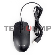 Мышь проводная Gembird MOP-425 черный, 1000 dpi, USB, кнопки - 3