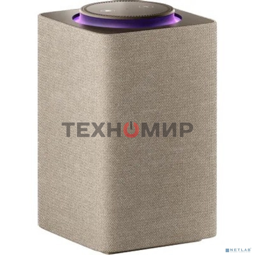 Умная колонка Яндекс Станция Макс, 65Вт, 1.0, часы, Алиса, Wi-Fi, Bluetooth 5.0, Zigbee, бежевый