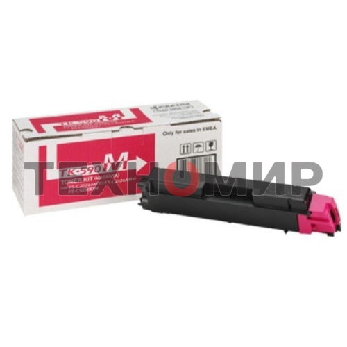 Картридж лазерный Kyocera TK-590M (1T02KVBNL0 пурпурный для FS-C2026MFP/C2126MFP/C2526MFP/C2626MFP/C5250DN, P6026CDN/P6526CDN 5000 стр.
