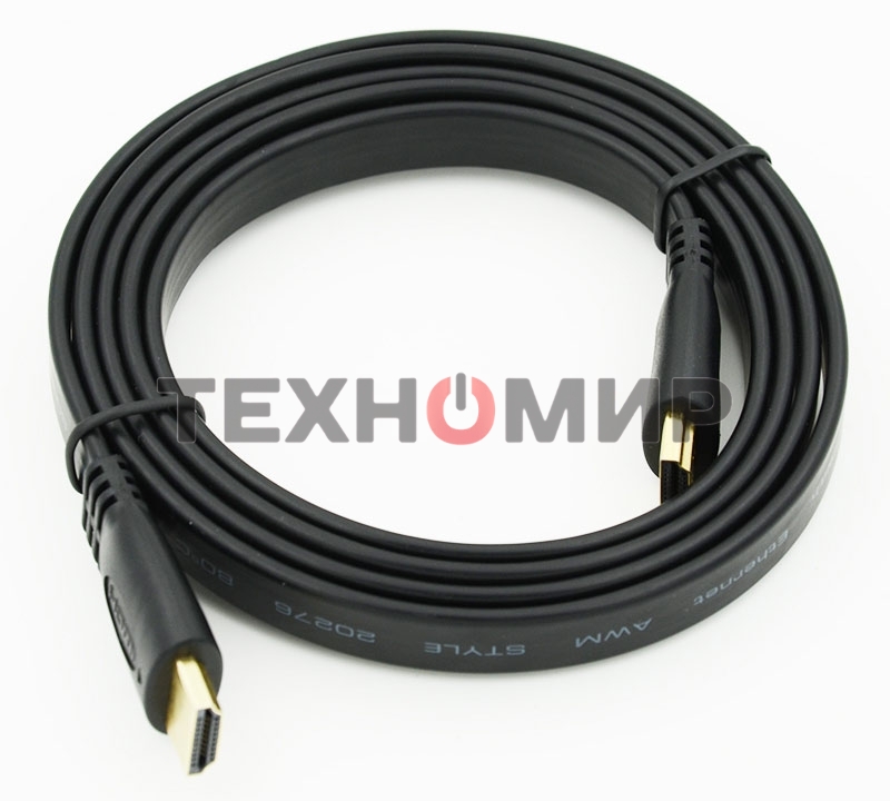 Кабель HDMI v.1.4 1.5м Flat плоский HDMI (m)/HDMI (m)