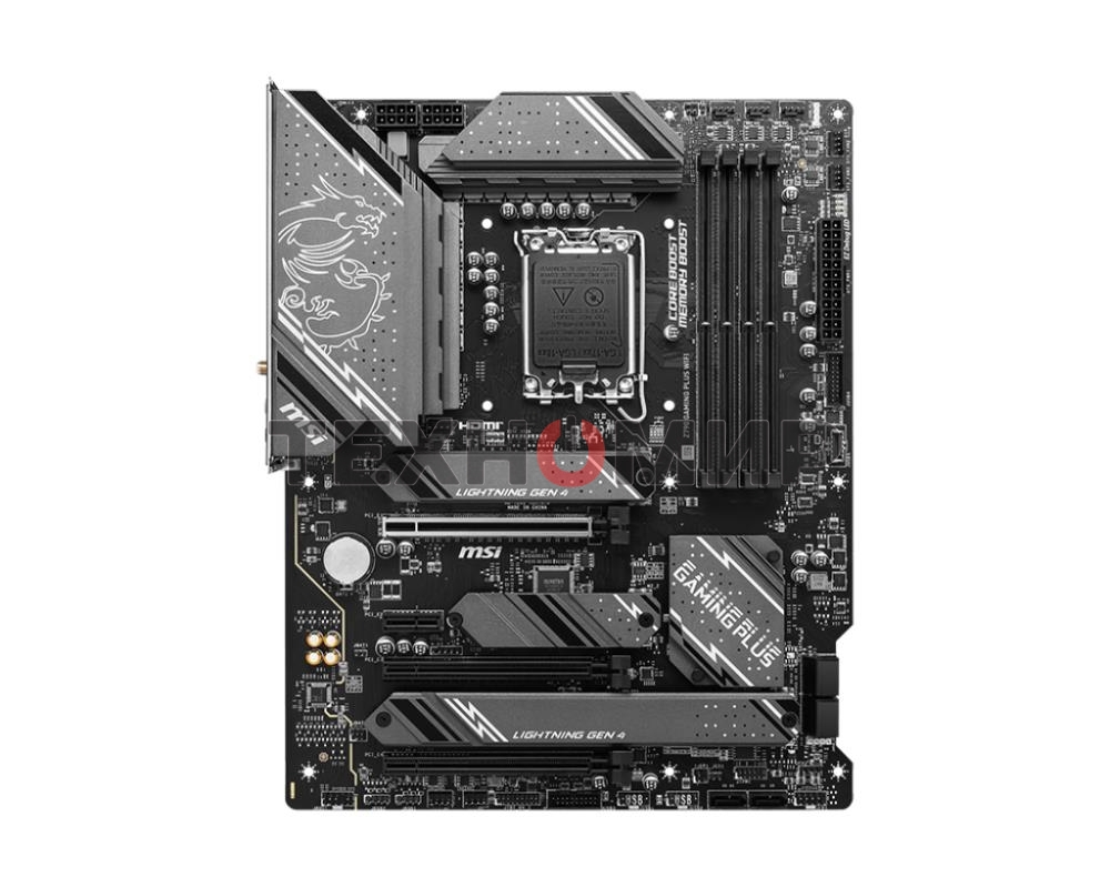 Материнская плата MSI Z790 GAMING PLUS WIFI, LGA 1700, 4xDDR5, 1xPCIe 5.0 x16, 1xPCIe 4.0 x16, 4xM.2, 6xSATA, 1xHDMI, 1xDP, 2.5 Gigabit Ethernet, 7.1 аудио, ATX