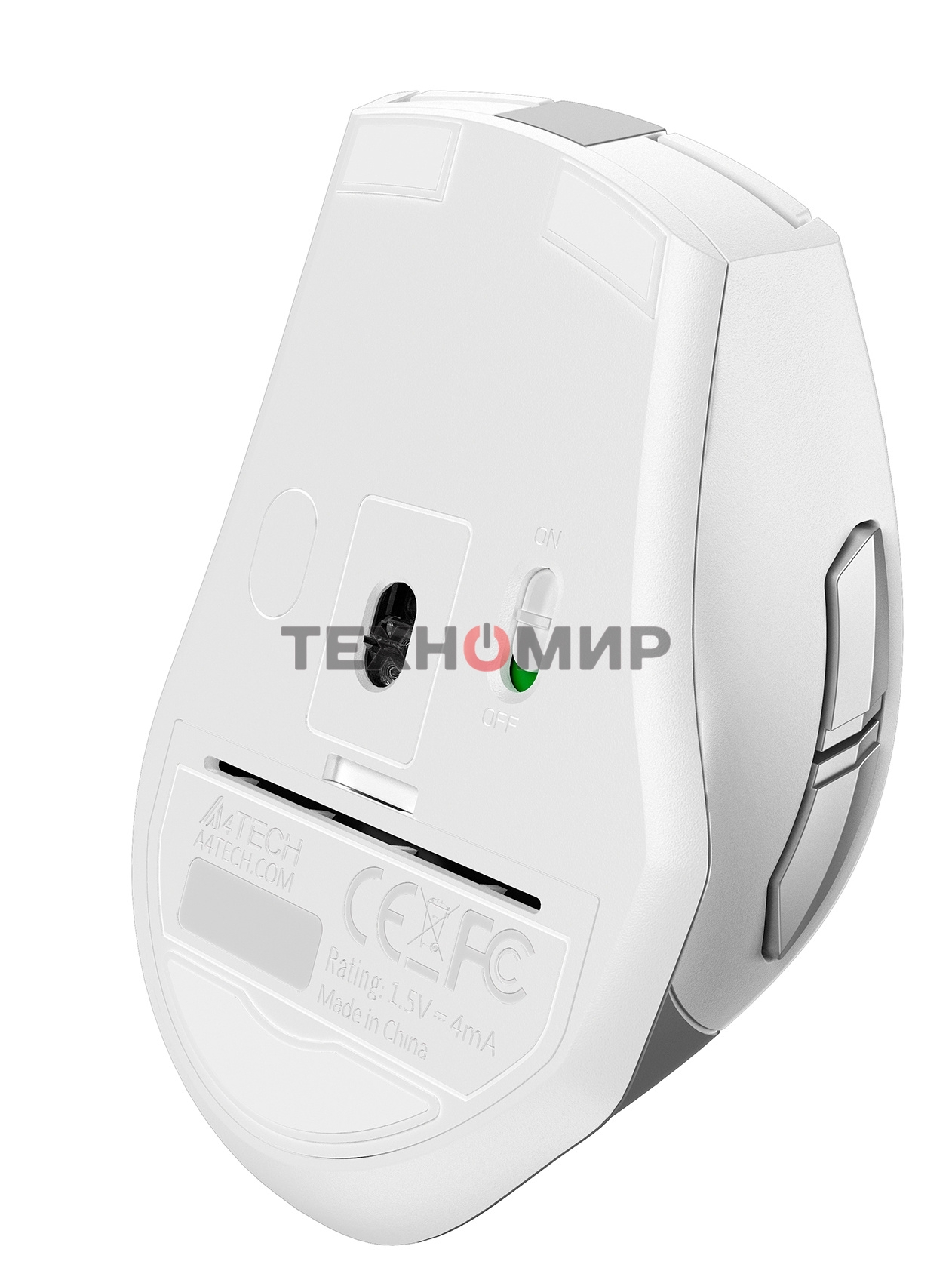 Мышь беспроводная A4Tech Fstyler FG35 серебристый/белый, 2000 dpi, радиоканал, USB, кнопки - 6