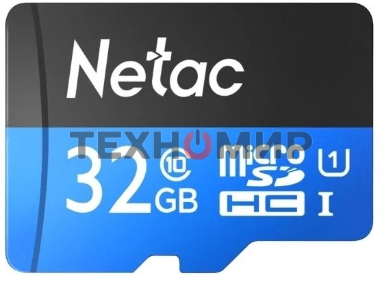 Флеш карта microSDHC 32Gb Netac P500 NT02P500STN-032G-S (без SD адаптера) 80Mb/s