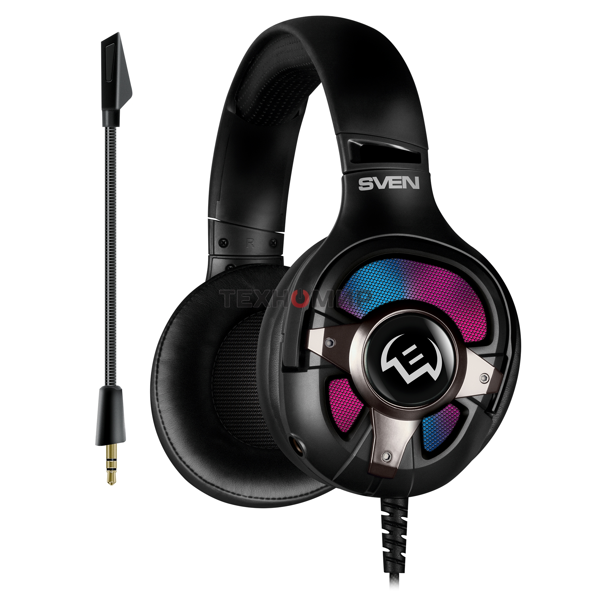 Наушники с микрофоном Sven AP-U1100MV черный 2.2м мониторные оголовье