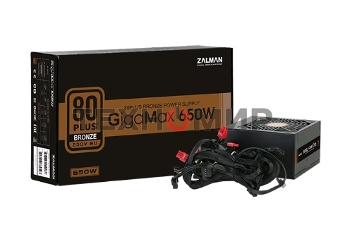 Блок питания Zalman ZM650-GVII Retail, 650Вт, 80 PLUS Bronze, 120мм, черный