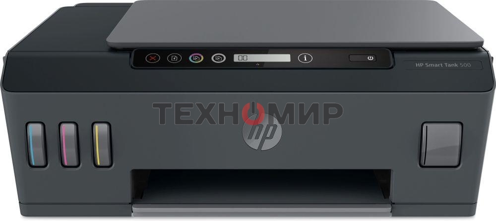 МФУ струйное HP Smart Tank 500 (4SR29A), A4, цветной, печ. до 22 стр/мин. (ч/б) до 16 стр/мин. (цвет), скан. до 8 стр/мин. (ч/б) 4 стр/мин. (цвет), 1200x1200dpi, USB
