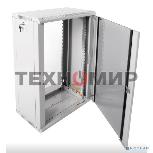 Шкаф телеком. настенный разборный 18U (600х350) дверь металл (ШРН-Э-18.350) (1 коробка)