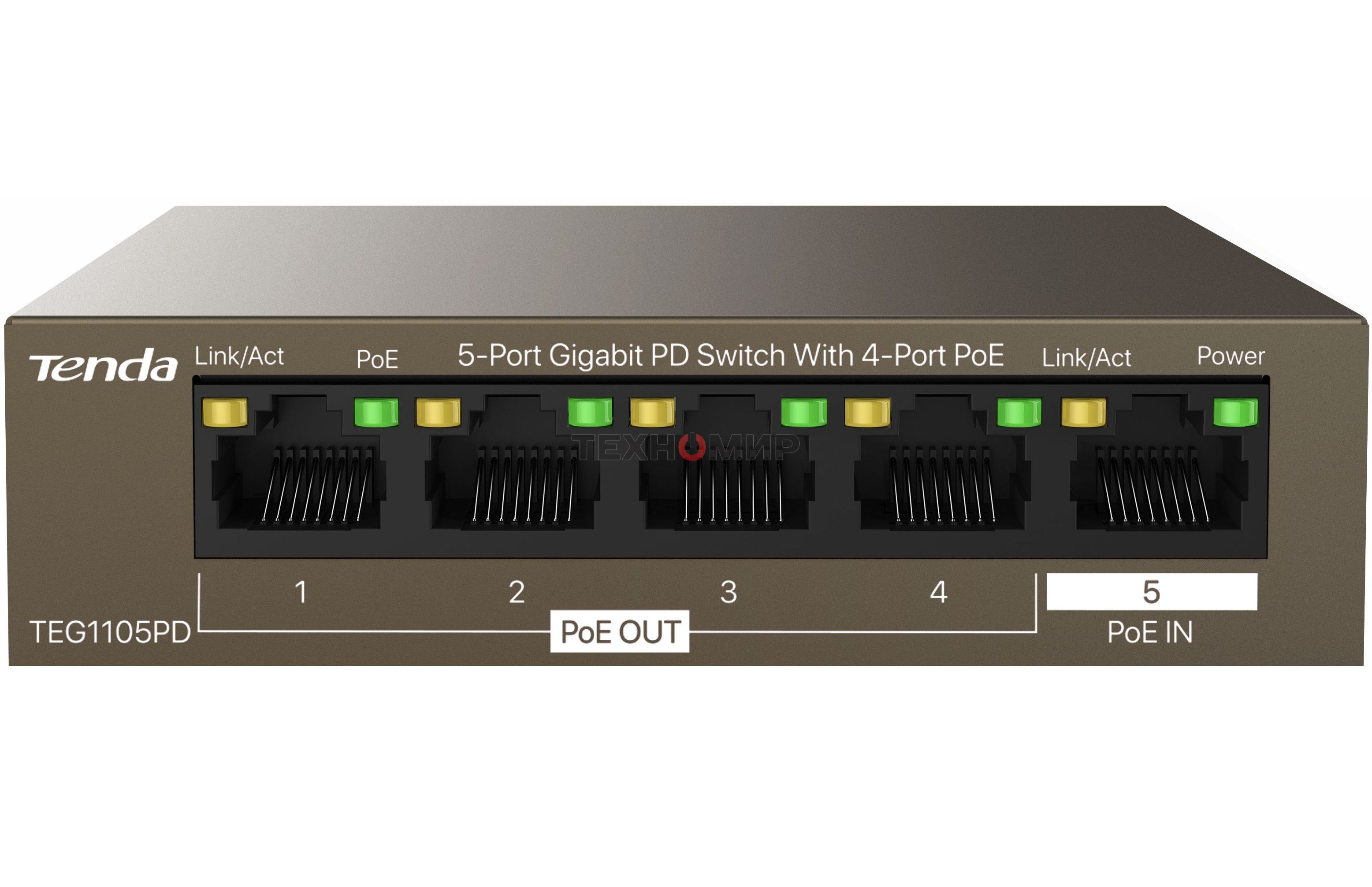 Коммутатор Tenda TEG1105PD