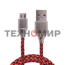 Кабель USB ACD-Titan MicroUSB - USB-A Нейлон, 1м, красно-черный