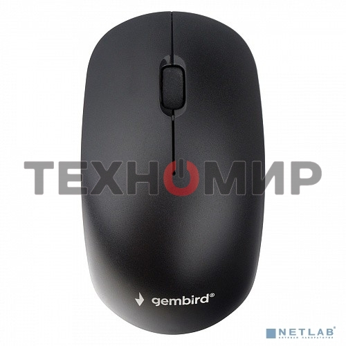 Мышь беспроводная Gembird MUSW-435 черный, 1600 dpi, радиоканал, USB, кнопки - 3