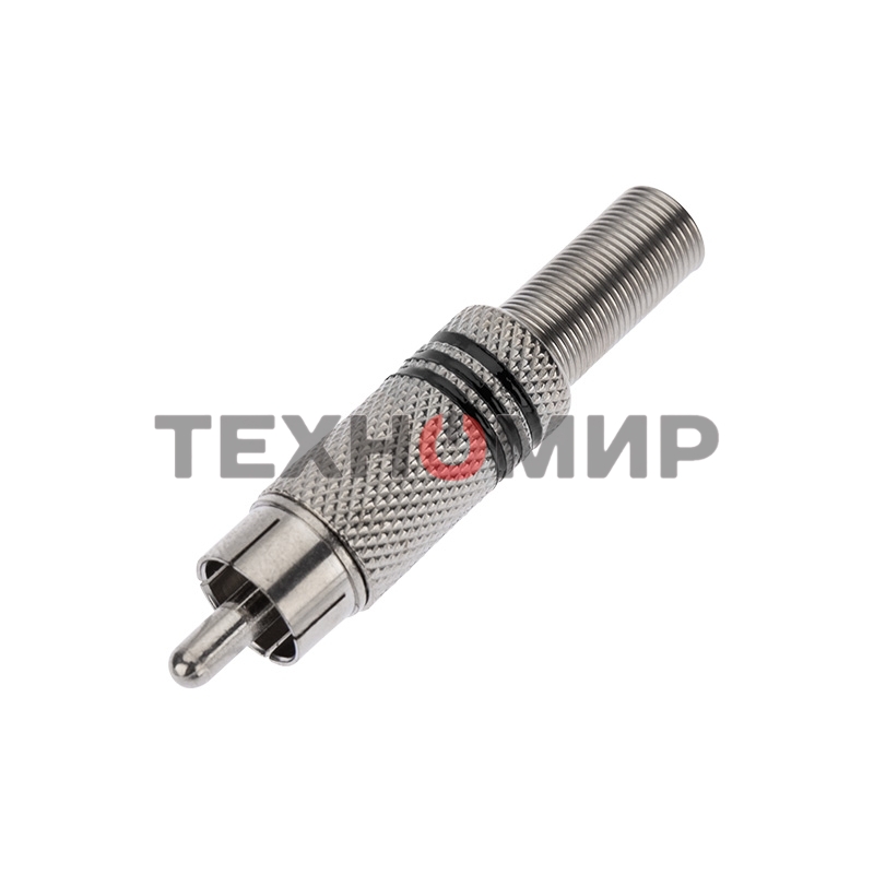 Разъем штекер PROconnect RCA металл под винт ZN черный/красный