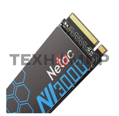 Накопитель SSD Netac NV3000, 500Gb, PCIe 3.0 x4, M.2 2280, NVMe, R/W 3000/2100, с радиатором
