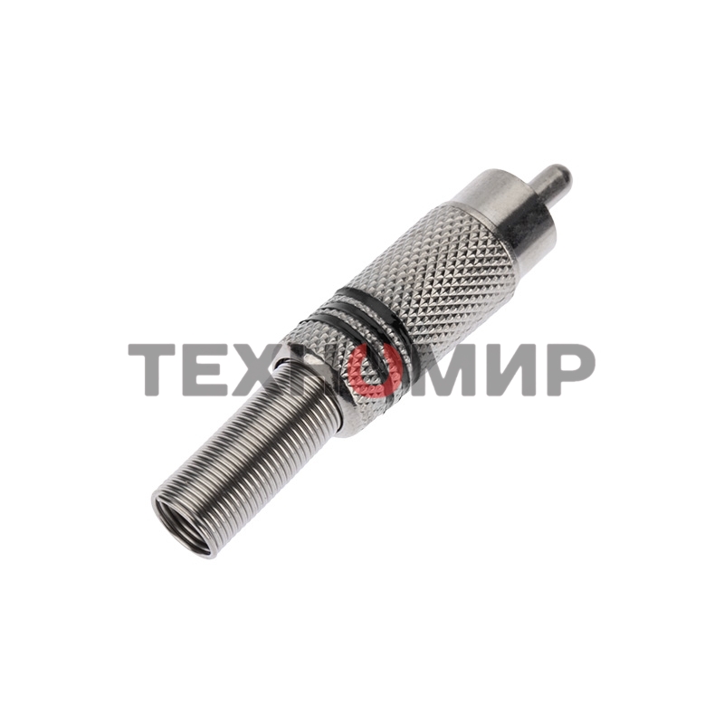 Разъем штекер PROconnect RCA металл под винт ZN черный/красный