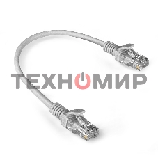 Патч-корд ExeGate EX286375RUS UTP-RJ45-RJ45-5e-0,3M-LSZH-GY, UTP, cat.5e, LSZH, 0.3м, серый