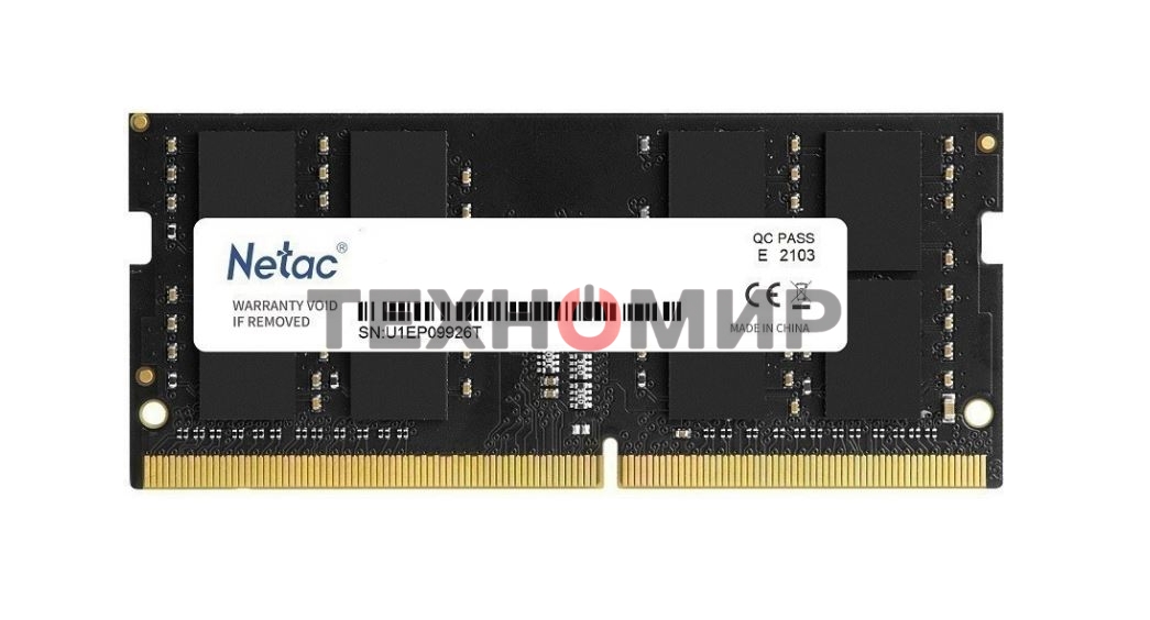 Оперативная память NETAC Basic, DDR4, 8GB (1x8GB), 3200MHz, CL22, SO-DIMM