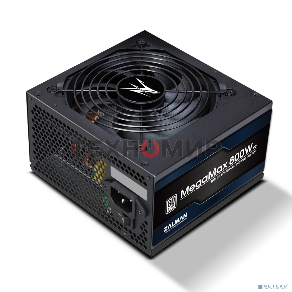 Блок питания Zalman MegaMax 800W (ZM800-TXII), 800Вт, 80 PLUS, 120мм, черный