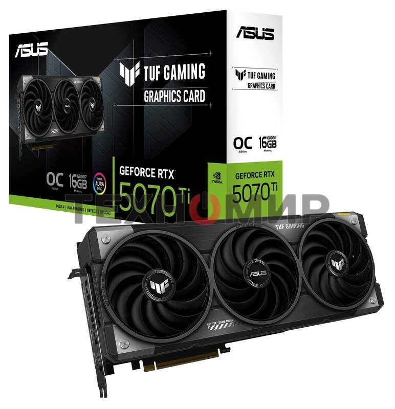 Видеокарта ASUS TUF-RTX 5070TI-O16G-GAMING RTX 5070TI,HDMIx2,DPx3,16G,D7