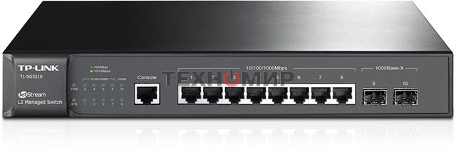 Коммутатор TP-Link SMB TL-SG3210 JetStream 8-Port Gigabit L2 Lite Managed Switch with 2 SFP Slots