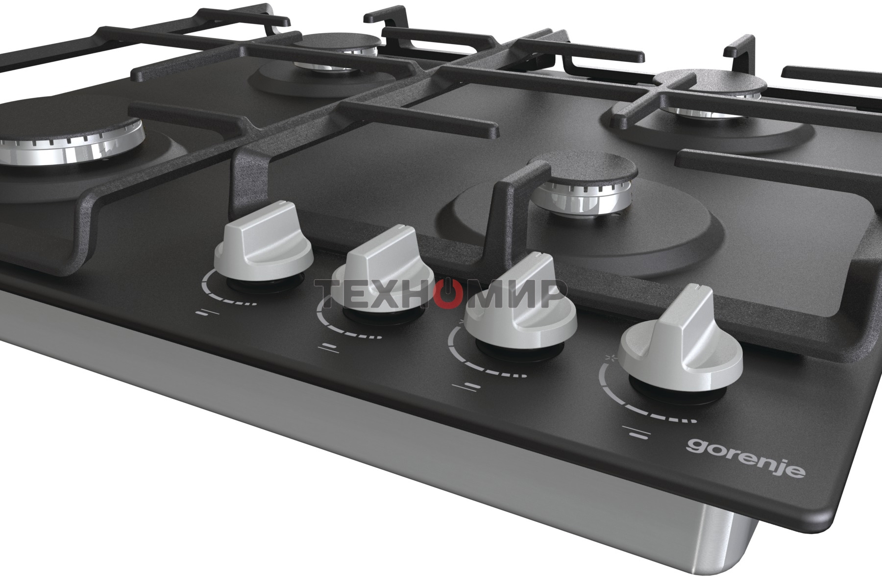 Газовая варочная панель Gorenje G641EXB, 4 конфорки, металл, черный