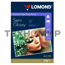 Бумага Lomond 1101305 A4/170г/м2/20л./белый полуглянцевое для струйной печати