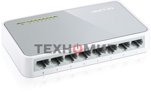 Коммутатор TP-Link SOHO TL-SF1008D Коммутатор 8-port 10/100M mini Desktop Switch, 8 10/100M RJ45 ports, Plastic case