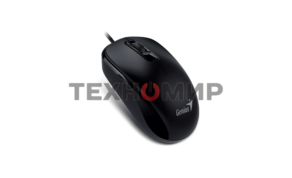 Мышь проводная Genius DX-110 черный, 1000 dpi, USB, кнопки - 3