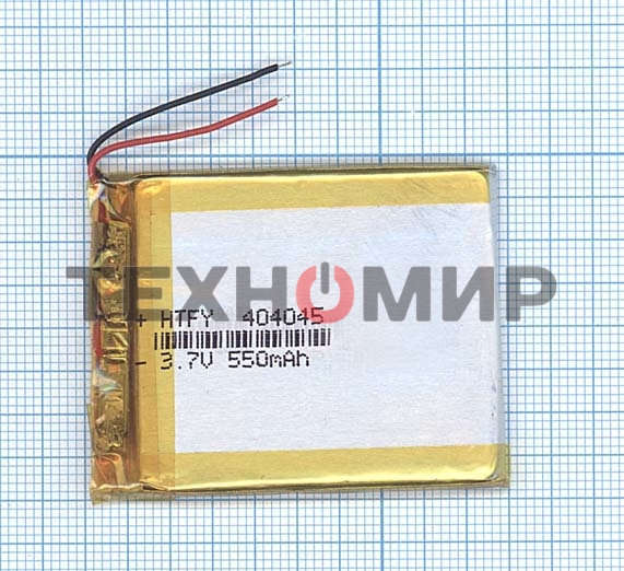 Аккумулятор Li-Pol (батарея) 4x40x45мм 2pin 3.7V/550mAh