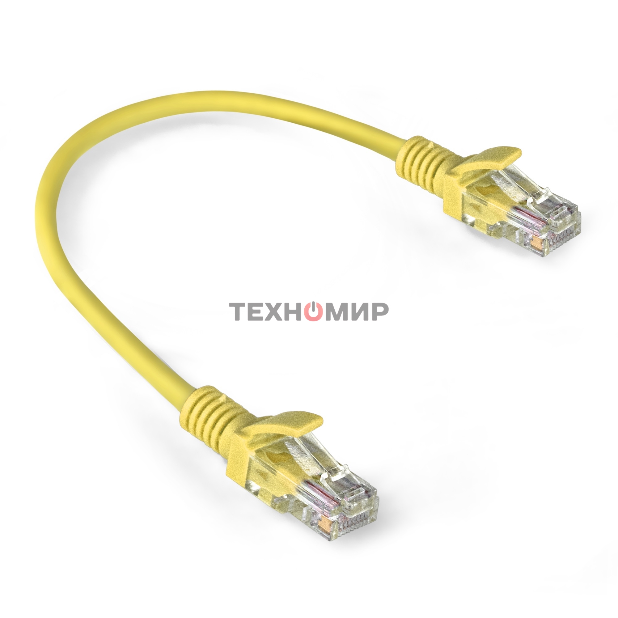 Патч-корд ExeGate EX286374RUS UTP-RJ45-RJ45-5e-0,3M-LSZH-YL, UTP, cat.5e, LSZH, 0.3м, желтый